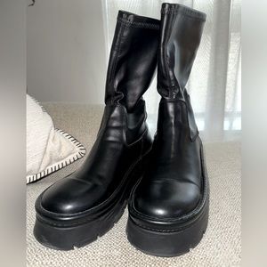 Platform blank boots